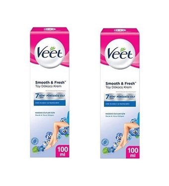 Veet Smooth & Fresh Hassas Ciltler İçin Tüm Vücut Genital Bölge Kadın Tüy Dökücü Sprey 2x200 ml
