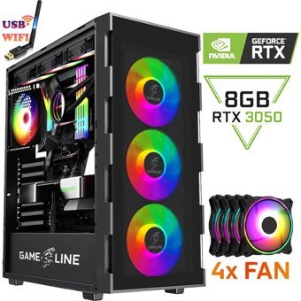 Gameline SPR06 Harici GeForce RTX 3050 AMD Ryzen 5 5500 32 GB Ram DDR4 1 TB SSD Tower FreeDos Masaüstü Bilgisayar