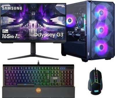 Gaming Plus AGSX127 Harici GeForce RTX 4060 Intel Core i5 11400F 16 GB Ram DDR4 1 TB SSD Tower FreeDos Monitörlü Masaüstü Bilgisayar