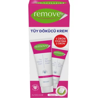 Remove Hassas Ciltler İçin Tüm Vücut Genital Bölge Kadın Tüy Dökücü Sprey 100 ml + İkinci Tüp Hediye