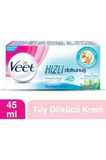 Veet Hassas Ciltler İçin Koltuk Altı Bacak Kadın Tüy Dökücü Krem 45 ml