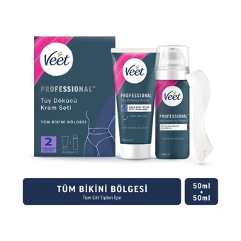 Veet Professional Tüm Ciltler İçin Genital Bölge Kadın Tüy Dökücü Sprey 50 ml +50 ml