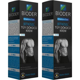 Bioder Bitkisel Normal Ciltler İçin Tüm Vücut Genital Bölge Erkek Tüy Dökücü Sprey 2x100 ml