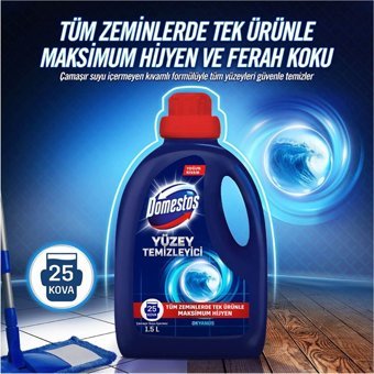 Domestos Çam Okyanus ve Limon Çiçeği Kokulu Yüzey Temizleyici 3x1.5 lt