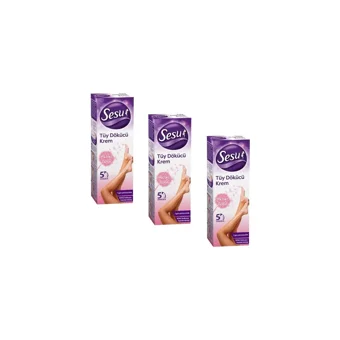 Sesu Hassas Ciltler İçin Tüm Vücut Genital Bölge Kadın Tüy Dökücü Sprey 3x40 ml