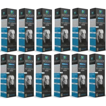 Bioder Bitkisel Normal Ciltler İçin Tüm Vücut Genital Bölge Erkek Tüy Dökücü Sprey 12x100 ml