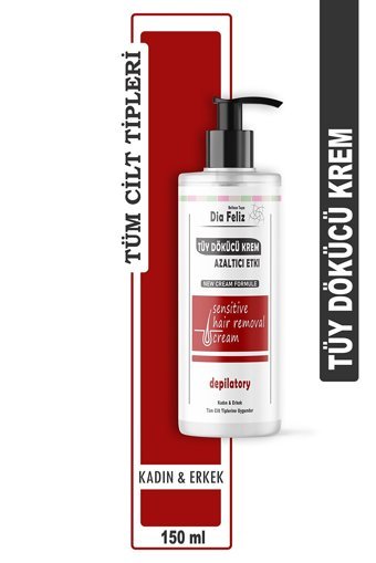 Dia Feliz Hassas Ciltler İçin Tüm Vücut Genital Bölge Unisex Tüy Dökücü Sprey 250 ml