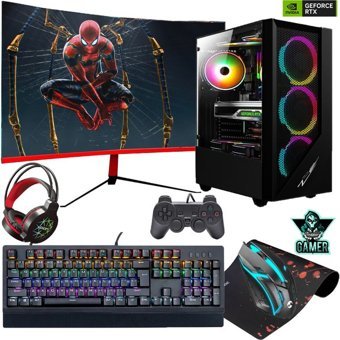 Gameline ELS16 Harici GeForce RTX 3060 AMD Ryzen 5 5600 32 GB Ram DDR4 1 TB SSD Tower FreeDos 24 inç Monitörlü Masaüstü Bilgisayar