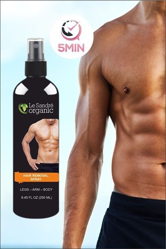 Le Sandre Organic Tüm Ciltler İçin Tüm Vücut Genital Bölge Erkek Tüy Dökücü Sprey 250 ml