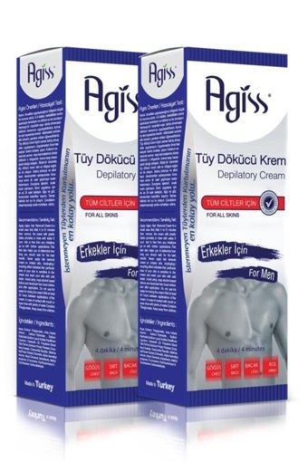 Agiss Tüm Ciltler İçin Tüm Vücut Genital Bölge Erkek Tüy Dökücü Sprey 2x100 ml