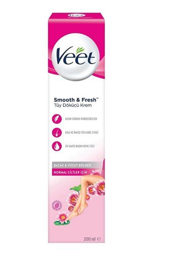 Veet Smooth & Fresh Normal Ciltler İçin Tüm Vücut Genital Bölge Kadın Tüy Dökücü Sprey 3x200 ml