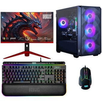 Dragos DRX6300 Harici GeForce RTX 4060 Ti Intel Core i7 14700KF 32 GB Ram 1 TB SSD Tower FreeDos 27 inç Monitörlü Masaüstü Bilgisayar