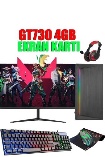 Dmc N57X Harici GeForce GT 730 Intel Core i5 2400 16 GB Ram 256 GB SSD Tower FreeDos 19.5 inç Monitörlü Masaüstü Bilgisayar