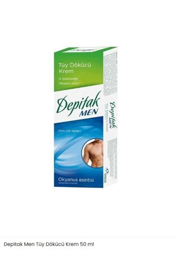 Depitak Okyanus Esintisi Tüm Ciltler İçin Tüm Vücut Genital Bölge Erkek Tüy Dökücü Sprey 50 ml