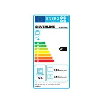 Silverline BO65E5B01 72 Lt A+ Enerji Sınıfı Dijital Retro Tam Boy Ankastre Fırın Siyah