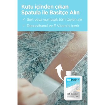 Nohair Milk Depilation Tüm Ciltler İçin Tüm Vücut Genital Bölge Erkek Tüy Dökücü Sprey 100 ml