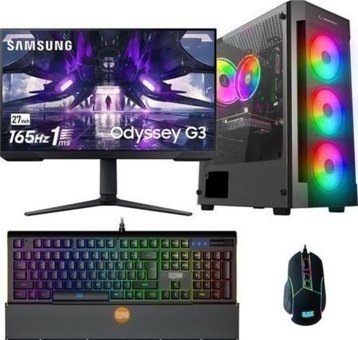 Gaming Plus AGSX131 Harici GeForce RTX 4060 Intel Core i5 14400F 16 GB Ram DDR4 1 TB SSD Tower FreeDos Monitörlü Masaüstü Bilgisayar