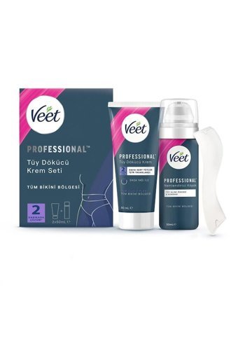 Veet Professional Tüm Ciltler İçin Genital Bölge Kadın Tüy Dökücü Krem 2x50 ml