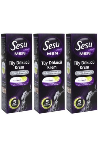 Sesu Normal Ciltler İçin Tüm Vücut Genital Bölge Erkek Tüy Dökücü Sprey 3x100 ml