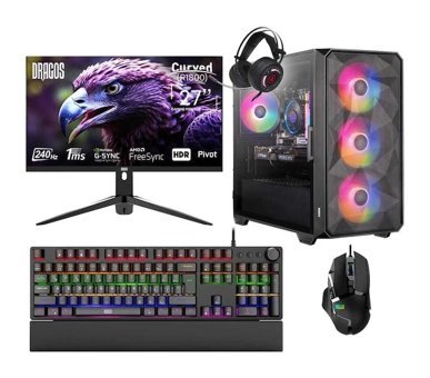 Dragos DRX6750 Harici GeForce RTX 4060 AMD Ryzen 7 5700X 32 GB Ram 1 TB SSD Tower FreeDos 27 inç Monitörlü Masaüstü Bilgisayar