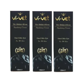 Vi-Vet Tüm Ciltler İçin Tüm Vücut Genital Bölge Erkek Tüy Dökücü Sprey 3x125 ml