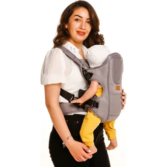 Baby Plus Flory 4-12 kg Kapasiteli Oturaklı Her Yöne Kanguru Gri