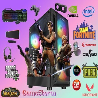 Gamestorm GAMESTORM Harici GeForce GTX 1050 Ti Intel Core i5 3470 16 GB Ram 256 GB SSD Tower FreeDos Masaüstü Bilgisayar