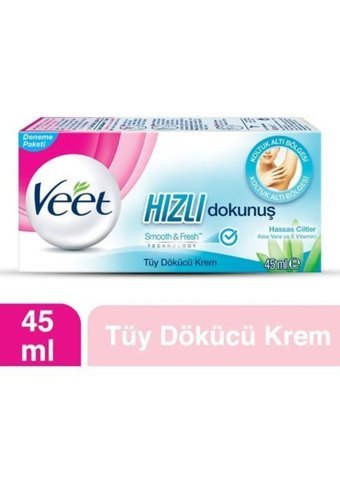 Veet Smooth & Fresh Hassas Ciltler İçin Tüm Vücut Genital Bölge Kadın Tüy Dökücü Sprey 45 ml
