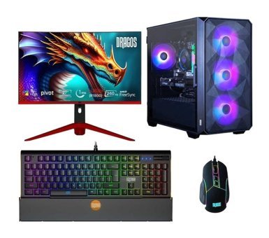 Dragos DRX6015 Harici GeForce RTX 3060 AMD Ryzen 5 7500F 16 GB Ram 512 GB SSD Tower FreeDos 27 inç Monitörlü Masaüstü Bilgisayar