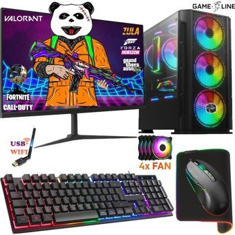 Gameline SYN35 Harici Radeon RX 550 AMD Ryzen 5 3600 32 GB Ram DDR4 500 GB SSD Tower FreeDos 24 inç Monitörlü Masaüstü Bilgisayar