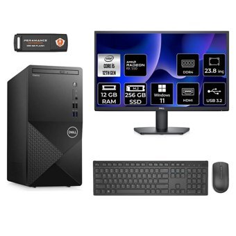 Dell Vostro 3910MT N7519VDT3910 Harici Radeon RX 550 Intel Core i5 12400 12 GB Ram 256 GB SSD Tower Windows 11 Pro 23.8 inç Monitörlü Masaüstü Bilgisayar