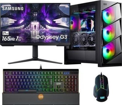 Gaming Plus AGSX129 Harici GeForce RTX 4060 Ti Intel Core i9 12900K 32 GB Ram DDR4 1 TB SSD Tower FreeDos Monitörlü Masaüstü Bilgisayar