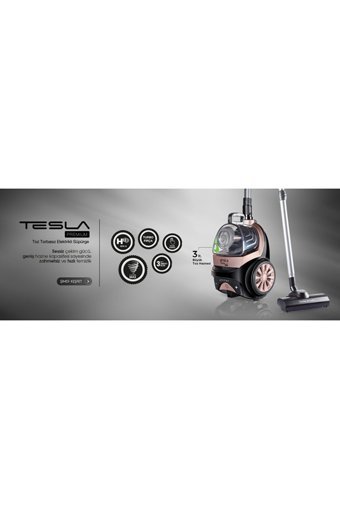 Arnica ET14320 750 W Hepa Filtreli 3 lt Kapasiteli Toz Torbasız Süpürge Rose