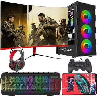 Gameline FR55 Harici GeForce RTX 4060 Intel Core i3 12100F 16 GB Ram DDR4 1 TB SSD Tower FreeDos 24 inç Monitörlü Masaüstü Bilgisayar