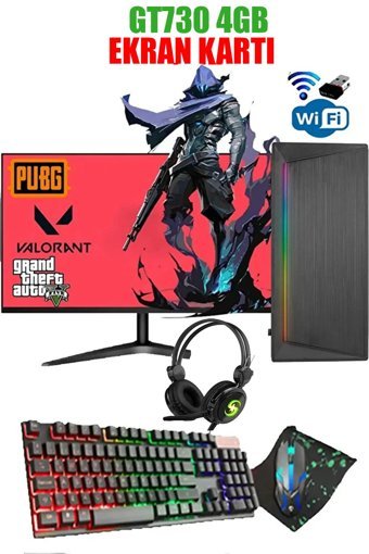 Dmc N13X Harici GeForce GT 730 Intel Core i5 2400 16 GB Ram 256 GB SSD Tower FreeDos 21.5 inç Monitörlü Masaüstü Bilgisayar