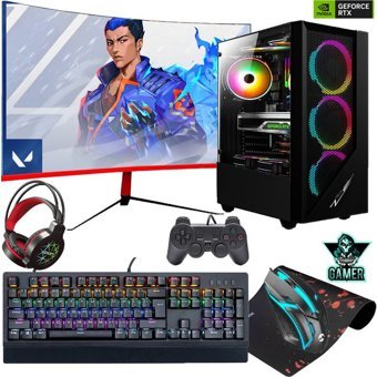 Gameline ELS05 Harici GeForce RTX 3050 AMD Ryzen 5 5600 16 GB Ram DDR4 500 GB SSD Tower FreeDos 24 inç Monitörlü Masaüstü Bilgisayar