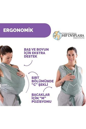 Chicco Comfyhug 3.5-15 kg Kapasiteli Oturaklı Kanguru Mint
