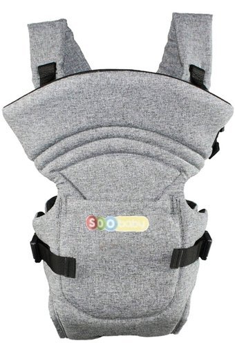 Soo Baby Carrier 4-12 kg Kapasiteli Her Yöne Kanguru Gri