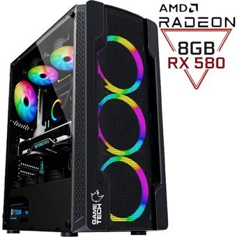 Gameline XR02 Harici Radeon RX 580 AMD Ryzen 5 5500 16 GB Ram DDR4 1 TB SSD Tower FreeDos Masaüstü Bilgisayar