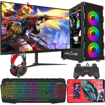 Gameline FR28 Harici GeForce RTX 4060 AMD Ryzen 5 5600 32 GB Ram DDR4 500 GB SSD Tower FreeDos 24 inç Monitörlü Masaüstü Bilgisayar