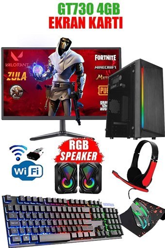 Dmc NX18 Harici GeForce GT 730 Intel Core i5 2400 16 GB Ram 256 GB SSD Tower FreeDos 19.5 inç Monitörlü Masaüstü Bilgisayar
