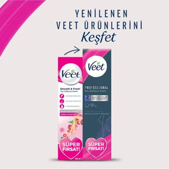Veet Professional Tüm Ciltler İçin Tüm Vücut Genital Bölge Kadın Tüy Dökücü Sprey 2x200 ml