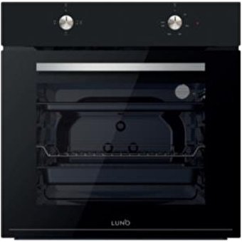 Luno F6501B02 72 Lt A Enerji Sınıfı Analog Retro Tam Boy Ankastre Fırın Siyah