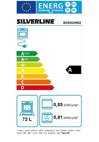 Silverline Mw9018W02 72 Lt A Enerji Sınıfı Dijital Retro Tam Boy Ankastre Fırın Beyaz