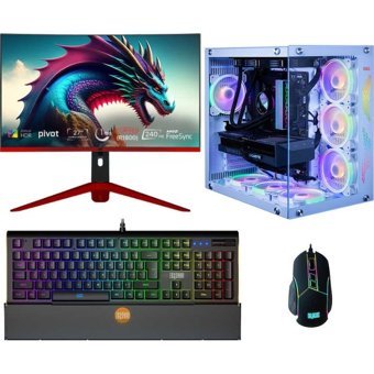 Dragos DRX6142 Harici GeForce RTX 4060 AMD Ryzen 7 5700X 32 GB Ram 1 TB SSD Tower FreeDos 27 inç Monitörlü Masaüstü Bilgisayar