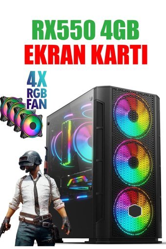 Dmc N194X Harici Radeon RX 550 Intel Core i7 3770 16 GB Ram 256 GB SSD Tower FreeDos Masaüstü Bilgisayar