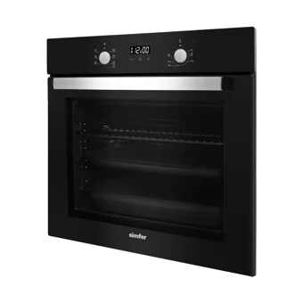 Simfer 7307 Enerji Sınıfı Dijital Retro Tam Boy Ankastre Fırın Siyah