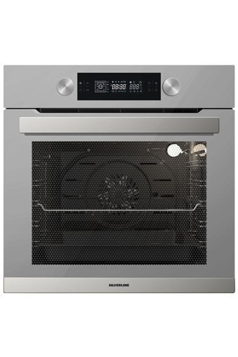 Silverline BO6505S01 72 Lt A+ Enerji Sınıfı Dijital Retro Tam Boy Ankastre Fırın Gri + Pizza Pişirme Taşı + Et Probu