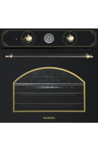 Kumtel Rustik B66-SF2 AT A+ Enerji Sınıfı Analog Rustik Tam Boy Ankastre Fırın Siyah