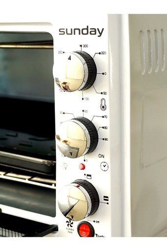 Sunday MAXİMUS 2003 50 lt Enerji Sınıfı Analog Retro Yarım Boy Fırın Beyaz
